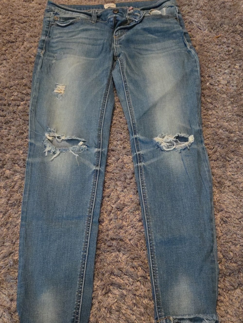 Sneak Peek Light Blue Skinny Distressed Jeans